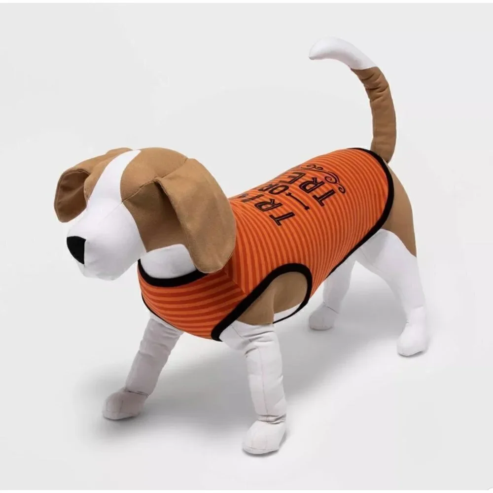 Target Hyde and Eek Halloween Trick or Treat Graphic Dog and Cat T-Shirt Orange